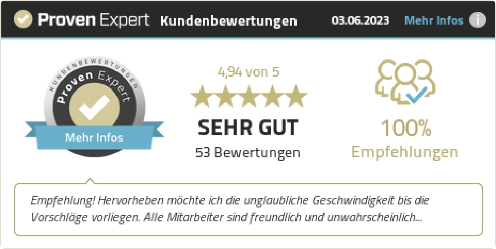 Proven Expert Kundenbewertungen